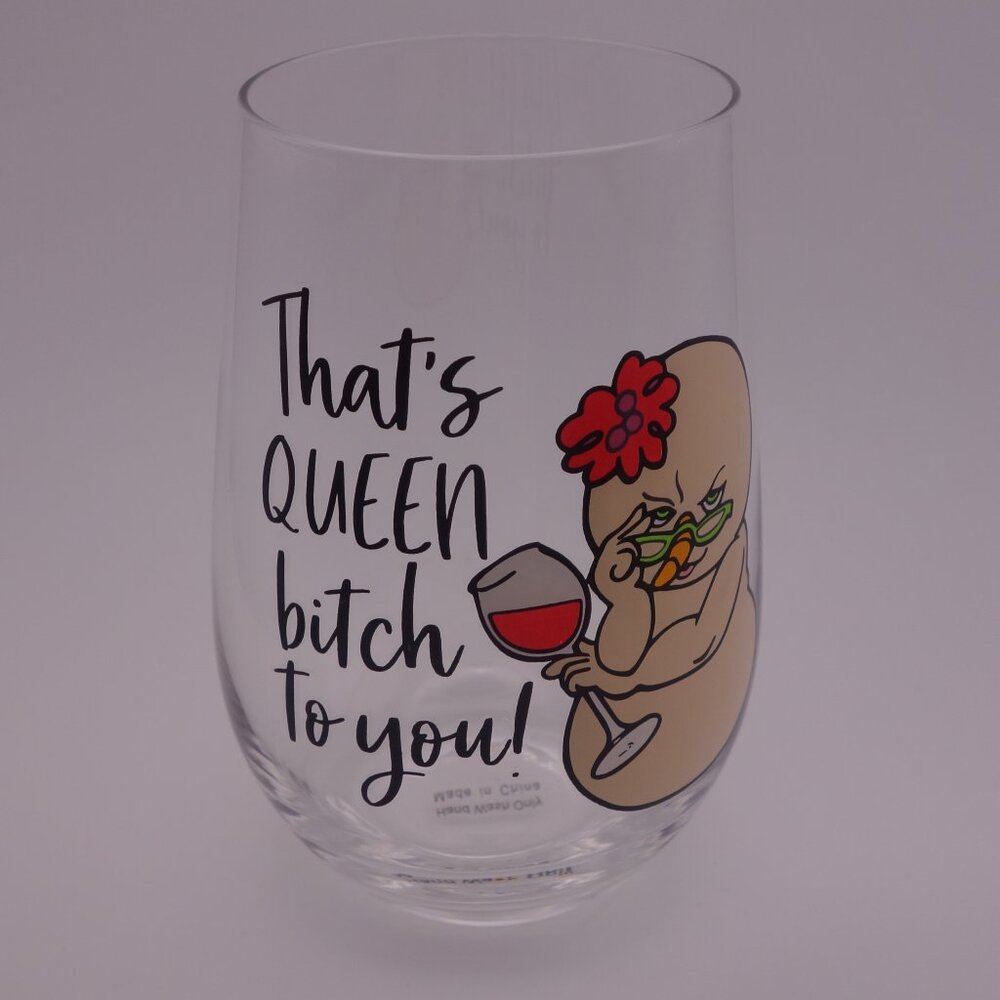 Funny Stemless Wine Glass